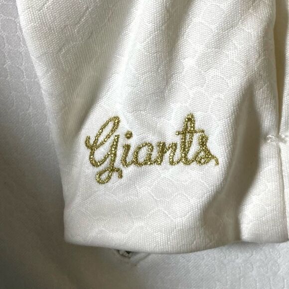 New York Giants Women’s Off White 1/4 Zip Long Sleeve Top Size Medium NFL Team A - Picture 8 of 12